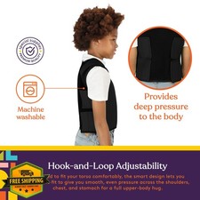 Special Supplies Sensory Compression Vest Black Small Deep Pressure Comfort