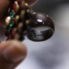 QVC Fern Mallis Brasstone Cabochon Flower Ring Size 7 — photo 6