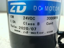 ZD Z2D15-24GN-30S Gear Head 2GN 18K 24VDC 3000RPM Class B - New In Box