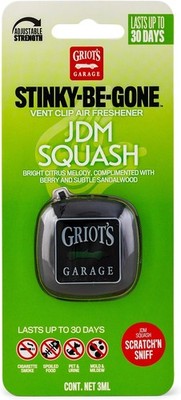 JDM Squash 10767 Vent Clip Air Freshener and Odor Remover fo Scent: JDM Squash