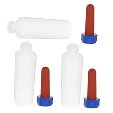 3Pcs Durable Lamb Nursing Bottles with Soft Silicone Nipples White Plastic