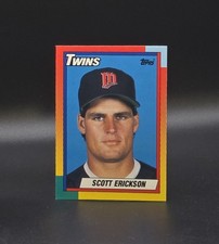 1990 Topps Traded SCOTT ERICKSON Rookie Card #29T Minnesota Twins. rookie card picture