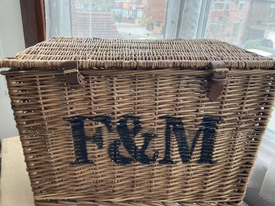 NEU sehr großer Fortnum und Mason F&M Korb Weidenkorb Picknick Hochzeit Geburtstag