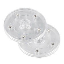 4" Lazy Susan Sets - 2 Pack Round Spinning Base for Decorating