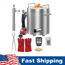 Propane Melting Furnace Kit 12KG Large Capacity Foundry Home Kilns,Stainless