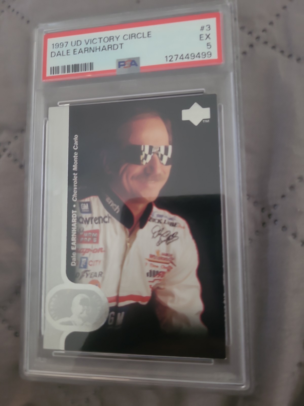 1997 Ud Victory Circle Dale Earnhardt #3 PSA 5 NASCAR HOF view 3