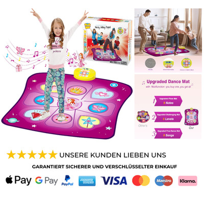 LED Farblicht Tanzmatte Musikspielzeug 3 Modi Kinder 3-8 Jahre