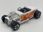 Vintage 1975 Hot Wheels 1932 Street Rodder Hot Rod Roadster, White w/ Flames