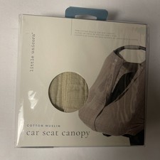 Brand New Little Unicorn Baby Cotton Muslin Car Seat Canopy Taupe Cross