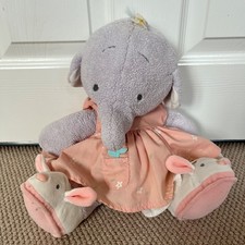 Vintage 2002 Humphrey's Corner Lottie elephant plush toy pink dress Mothercare