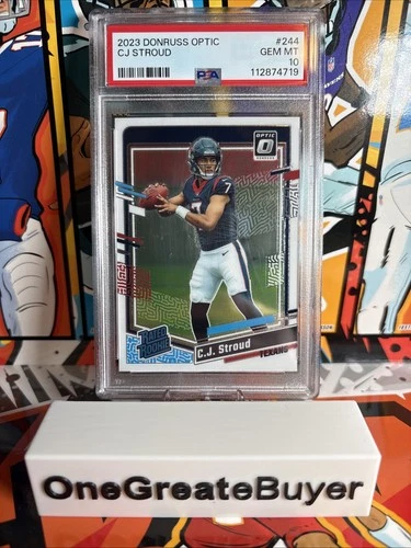 2023 Panini Donruss Optic - Rated Rookie C.J. Stroud #244 (RC) PSA 10 GEM MINT