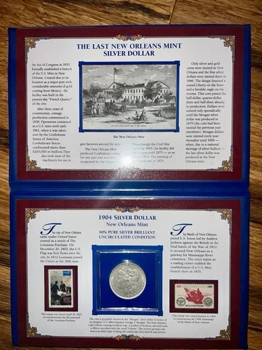 Morgan 1904 Silver Dollar New Orleans Mint $1 Coin 90% Silver Uncirculated