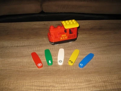 légo duplo train électrique à pile loco locomotive rouge interactive à moteur - Photo 1/4