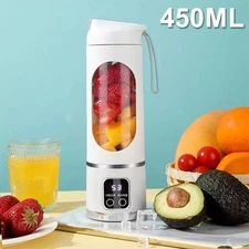 Portable Fruit Juicer Smoothies Mixer Two Cup USB Rechargeable Blender US SHIP