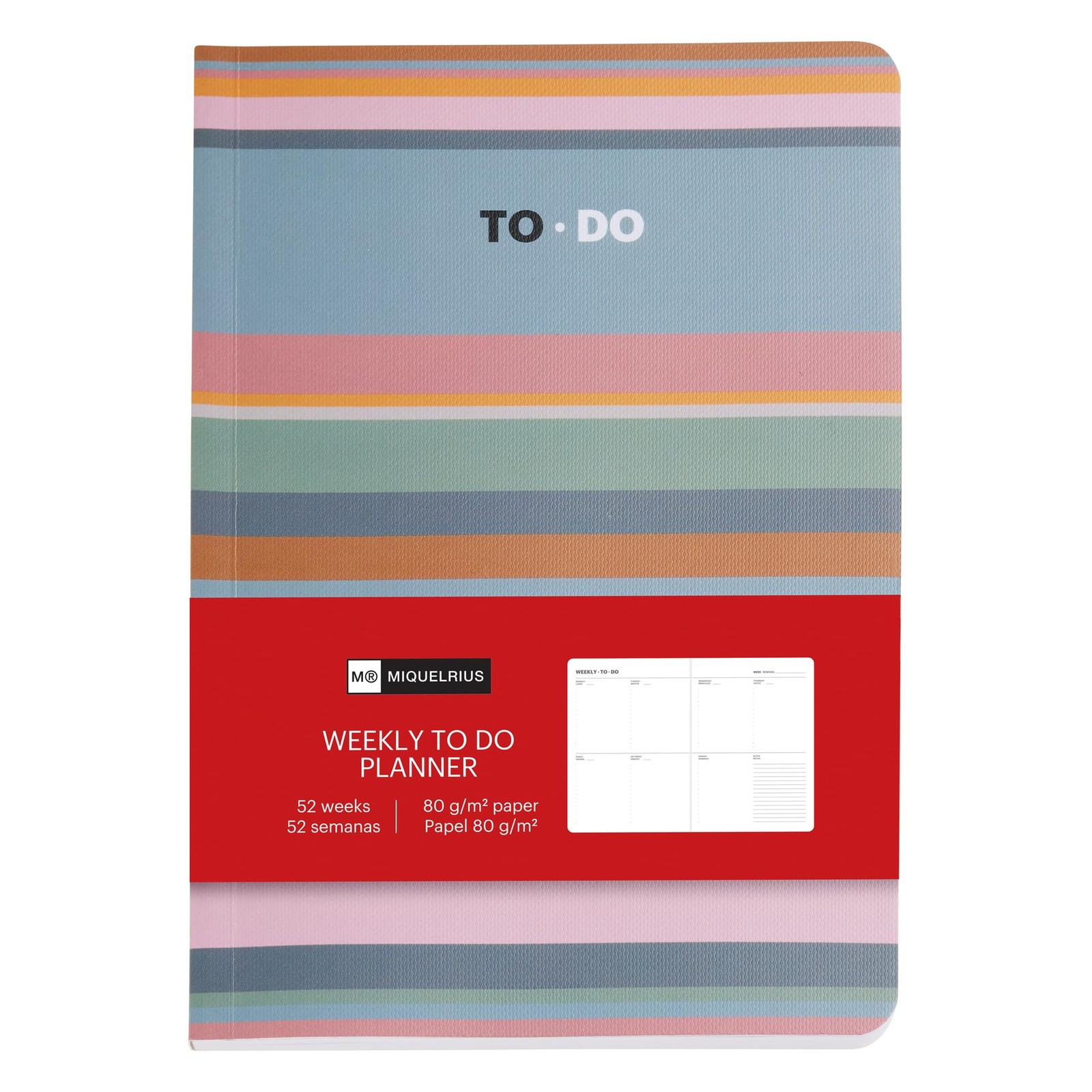 Miquelrius - Taccuino settimanale planner, taccuino A5 con planner (Q4d)