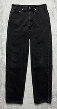 Vintage Levis 550 Jeans Mens 32x33 Black Denim Relaxed Fit Made In USA 1999