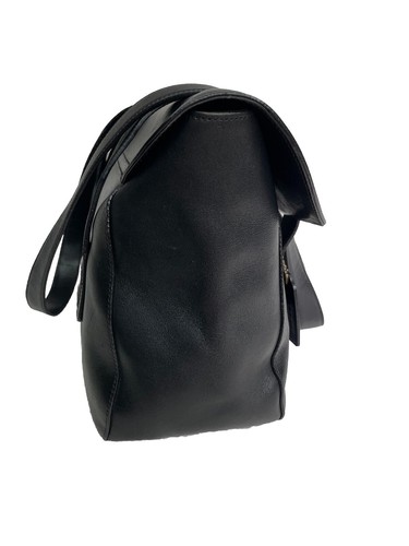 Vintage Coach Manhattan 9103 Black Leather Shoulder Handbag Made In Italy RARE - Picture 4 of 11