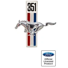 1967~1968 Mustang Fender Emblems "351" w/Running Horse Left Side