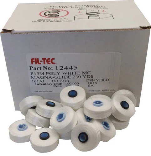 Filtec Magnetic Bobbins Embroidery Machines Size JUMBO M White, Black Brother - Picture 6 of 7
