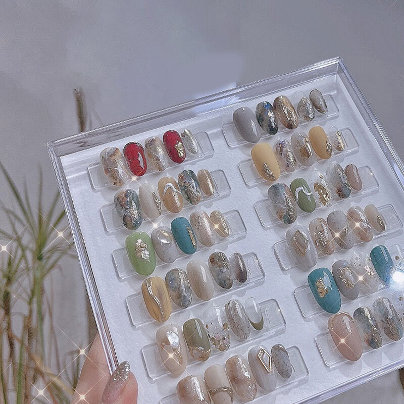 Acrylic Nail Display Plate Tip Stand Holder Set Art Tool Slice Strip Stick