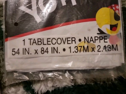 Brand New Plastic Tablecover 1.37m X 2.13m Gold Tooth Pirate Theme X 2 - Picture 4 of 5