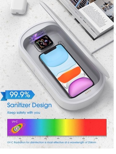 UV Phone Light Sanitizer With Wireless Charger & aroma diffuser - Picture 6 of 8