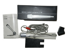 Sony F-98 Vintage Cardioid Microphone w/ Case/ Stand/ Manual