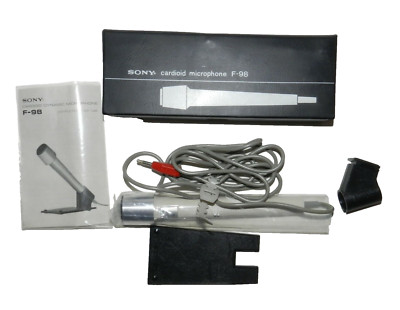 Sony F-98 Vintage Cardioid Microphone w/ Case/ Stand/ Manual | eBay