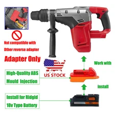 1 Adapter for Ridgid 18V Battery to Power for Milwaukee M18 Cordless Tools