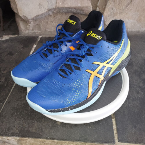 Asics Sky Elite FF Blue/Sour Yuzu Volleyball Shoes Men's Size 15 Style 1051A031