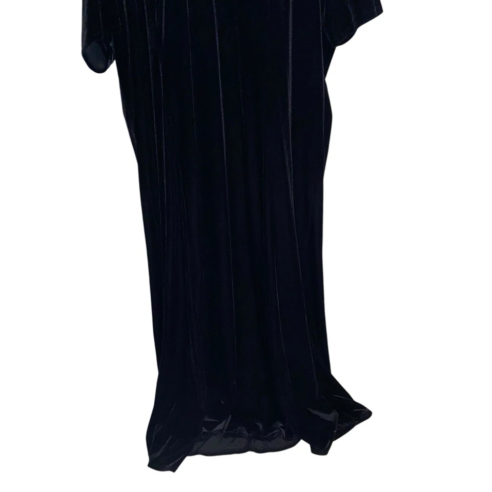 Vintage Fashion Bug Dress Womens Plus Size 22/24 Velour Velvet Maxi Whimsigoth - Image 3 of 4