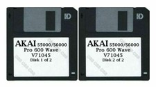 Akai S5000/S6000 Set of Two Floppy Disks Pro 600 Wave V71045