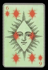 Transformation playing card Christian Lacroix 6 of Diamonds Q70d