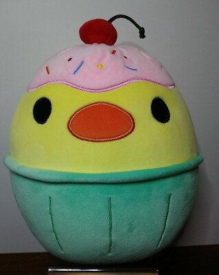 Cupcake Chick Duck 10'' Plush Linzy Cherry on Top Stuffed Animal Toy