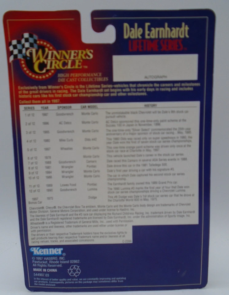 Winner's Circle Dale Earnhardt Sr #98 1978 Monte Carlo 1:64 Diecast Foto 2 de 3