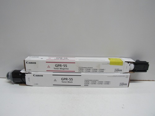 LOT OF 2! GENUINE CANON GPR-55 BLACK/MAGENTA (IR-ADV C5535) TONER - Picture 2 of 2