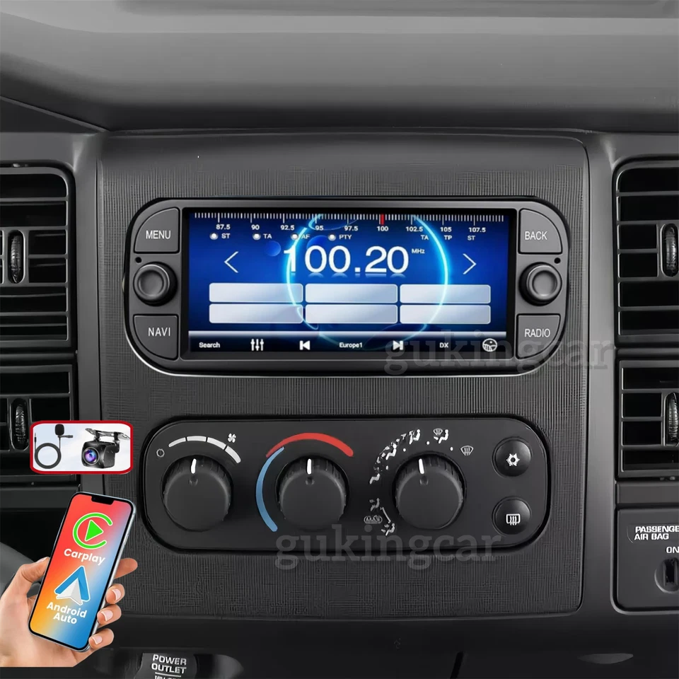 FOR 2001 2002-2004 DODGE DAKOTA CARPLAY ANDROID CAR STEREO RADIO GPS NAVI Foto 4 de 4