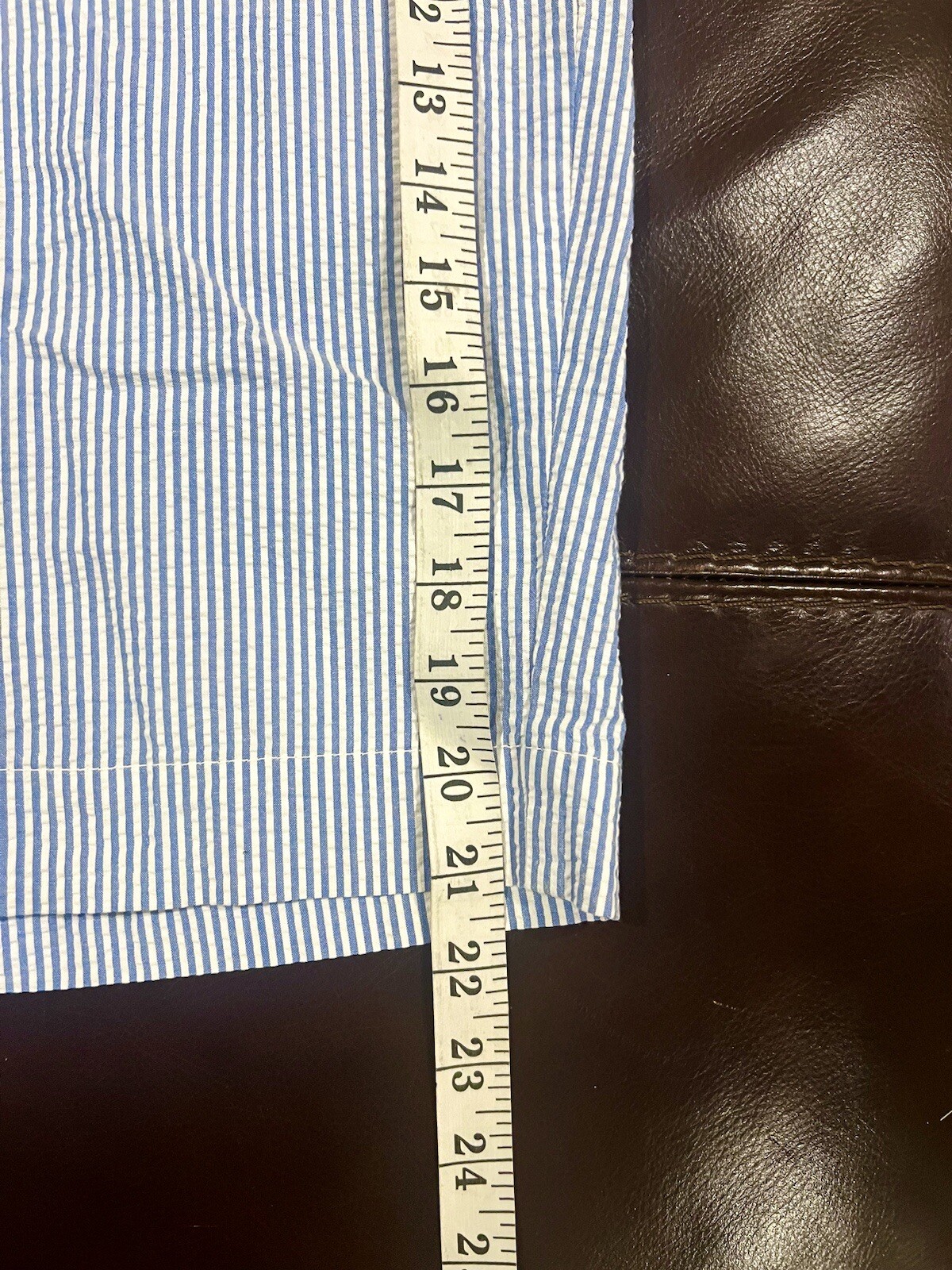 Ralph Lauren Polo Seersucker Shorts Mens 36 Blue White Striped VGC thumbnail 5