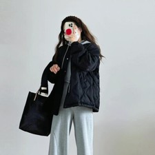 Women Lightweight Winter Padded Jacket Winter Short Coat Thin Button Warm Jacket