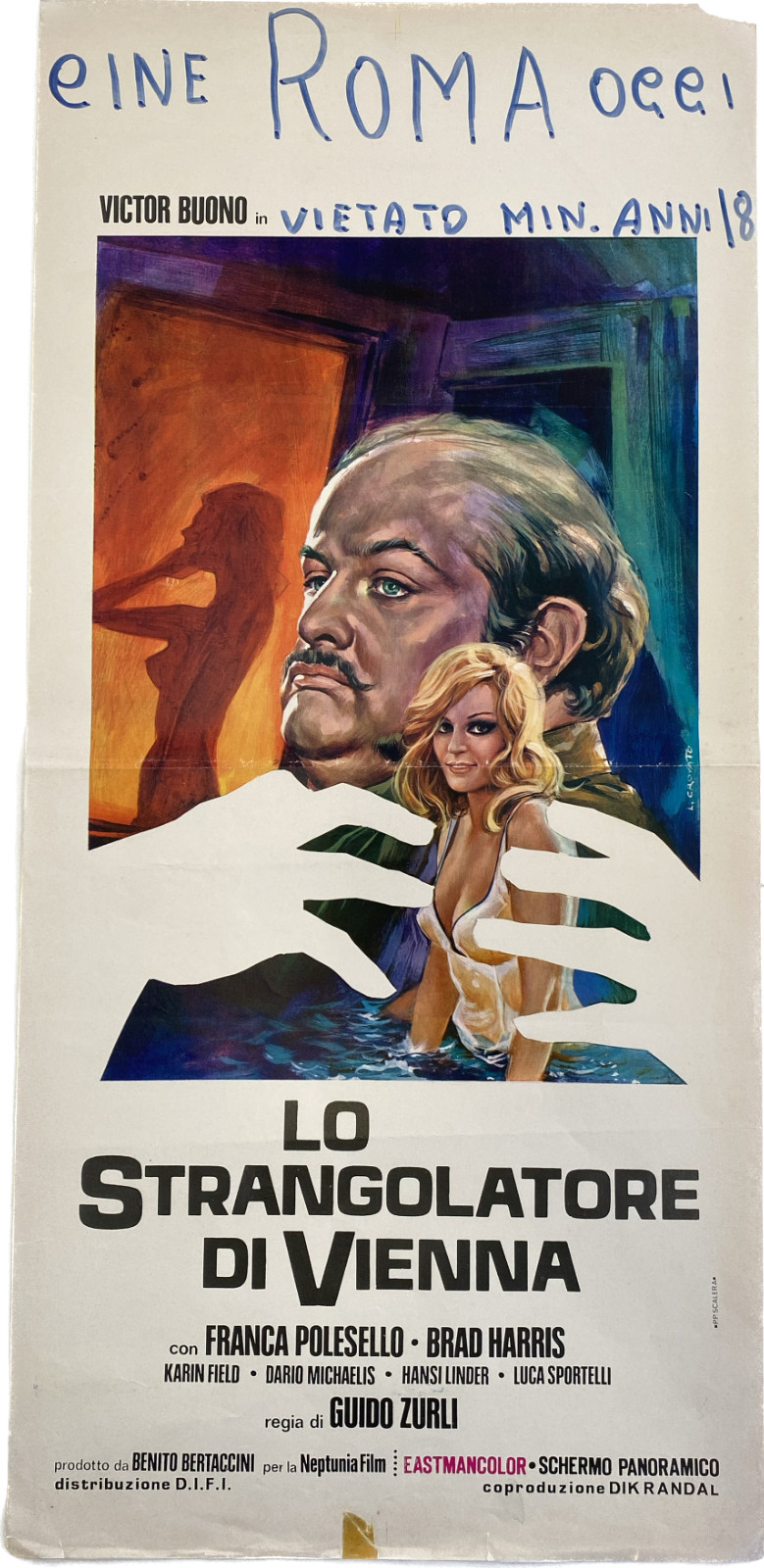 Locandina originale film Lo strangolatore di Vienna (1972) - Regia di Guido Zurli