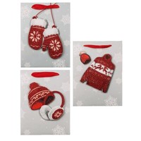 3Er Set Geschenktasche Mit 3D Glitzermotiv GeschenktüTe Mit Tragegriff