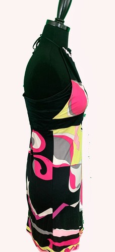 Abito da donna Emilio Pucci motivo multicolore in seta taglia 44 IT 10 US - Foto 4 di 10