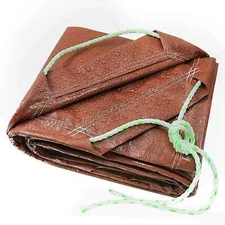 4x4（3pack） Small tarp with Drawstring Tarp Waterproof Brown Medium Duty tarps...