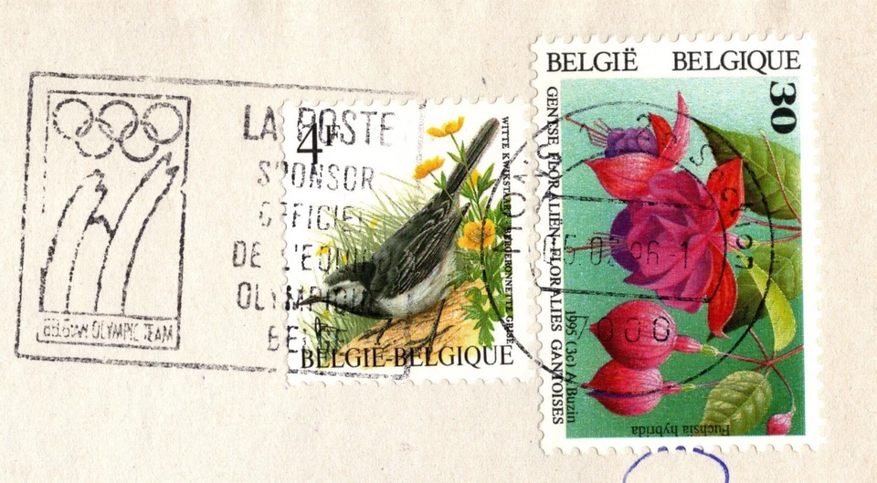 BELGIUM 1996 COVER SENT TO JORDAN PHILATELIC SECTION TWO STAMPS, USED - Image 2 of 4