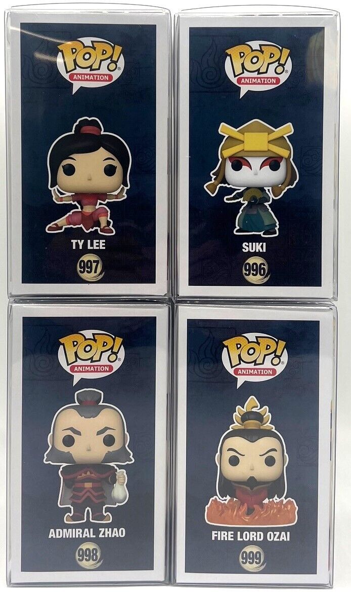  Funko Pop! Avatar The Last Airbender Set of 4: Admiral Zhao,  Fire Lord Ozai, Suki and Ty Lee : Toys & Games