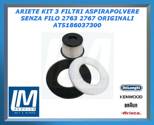 ARIETE FILTRI PER VACUUM CLEANER CORDLESS 2763 2767 ENKHO 149684.01  ORIGINALI | eBay