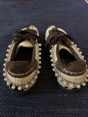 Pretty pearl and rhinestone shoe charm chains