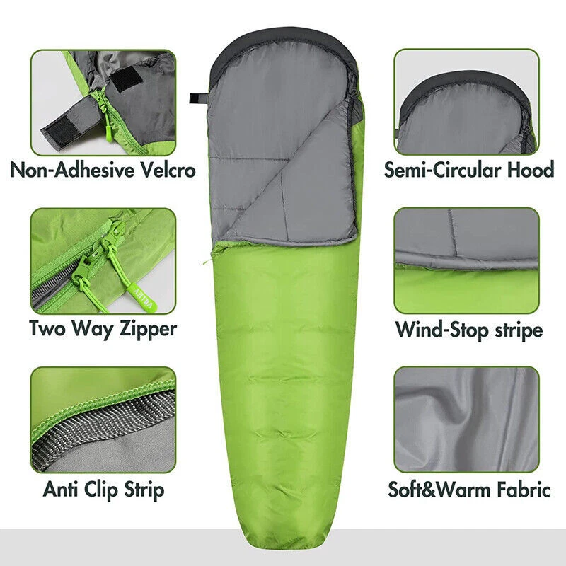 VILLEY Mummy Sleeping Bag Lightweight Backpacking Sleeping Bag for 3-4 Season US - Image 2 of 4