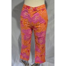 Lilly Pulitzer Cropped Pants Bi-Stretch Floral Print Casual Size 2P