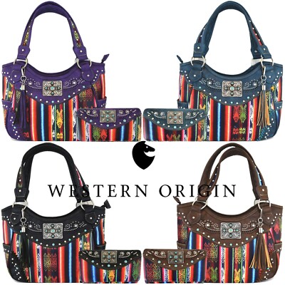 Native Concealed Carry Purse Country Totes Women Handbag Shoulder Bag / Wallet
